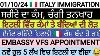 01 October 2024 Italy Immigration Update Embassy Vfs Appointment New Flussi In Punjabi By Sibia