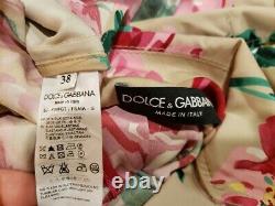 1.1K New Dolce & Gabbana Katy 2013 Floral Blouse 38 2 Top Button Down Jacket S