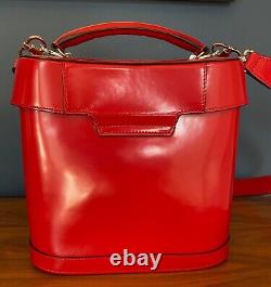 100% Authentic new Mark Cross special edition red Benchley bag $2000+