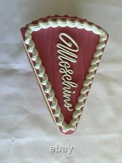 $1085 AW20 Moschino Couture Jeremy Scott Cake Slice Clutch Logo Marie Antoinette