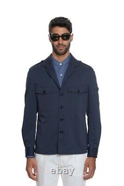 1100$ BELVEST Sartorial Jacket Military Style Cotton Blue JACKETINTHEBOX Edition