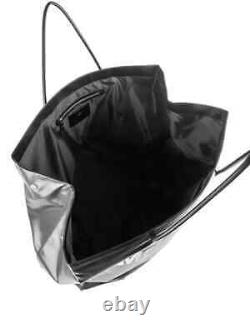 $1470 AW20 Moschino Couture Jeremy Scott OVERSIZED BLACK SHOPPER withWHITE LOGO