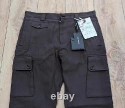 $1795 Mens Dolce Gabbana Re-Edition Twill Cargo Jogger Pants Dark Brown 50 US 34