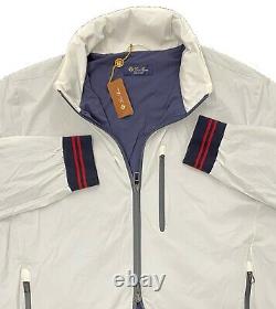 $3,000 Loro Piana White Regatta Bomber Limited Edition Size Large Made in Italy