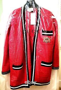 4.4k New Gucci 2018 Red Cardigan Sweater 38 40 42 2 4 6 Jacket Coat Top S M L