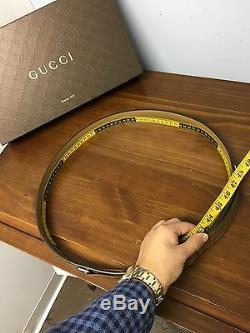 $420+Tx GUCCI Equestrian Belt Green/Red Web Detail Limited Edition 2017! 43