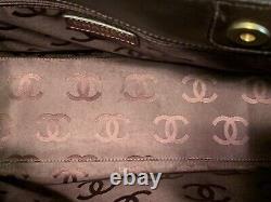 $4500 NWOT Authentic CHANEL Made in ITALY? Brown Leather Stitch Bag FS