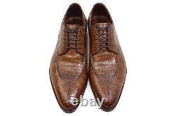 6000$ Santoni CROCODILE LIMITED EDITION Oxfords shoes mens UK 8F / US9 Brown