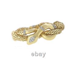 $9500 / ITALY / Designer (52/115 Limited Edition) Diamond Snake Bracelet / 14K
