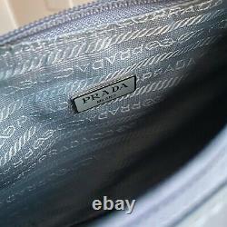 AUTH! NEW Prada Re-edition 2000 Astral Blue Nylon Mini Tessuto Shoulder Hobo Bag