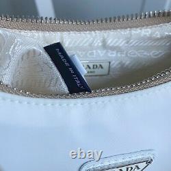 AUTH! Prada Re-edition 2005 White Nude Nylon Tessuto Shoulder Crossbody Bag