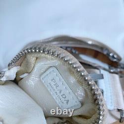 AUTH! Prada Re-edition 2005 White Nude Nylon Tessuto Shoulder Crossbody Bag