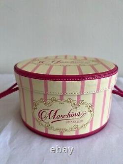 AW20 Moschino Couture J. Scott LEATHER PINK CAKE BOX ROUND BAG Marie Antoinette