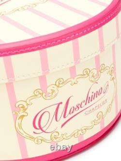 AW20 Moschino Couture J. Scott LEATHER PINK CAKE BOX ROUND BAG Marie Antoinette