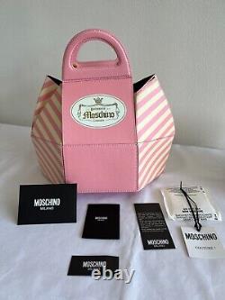 AW20 Moschino Couture Jeremy Scott CAKE BOX LEATHER PINK M BAG Marie Antoinette