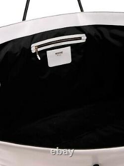 AW20 Moschino Couture Jeremy Scott OVERSIZED WHITE SHOPPER withBLACK LOGO