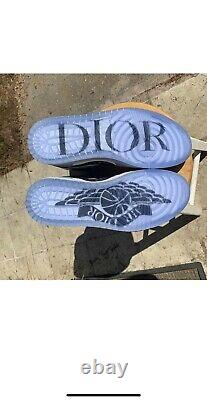 Air Jordan1 Dior 1 Retro High Grey/Black-Sail Men's Size 11 New In Box