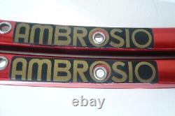 Ambrosio Excellence Team Edition 700C 36h Shiny Red balanced clincher rims x 2