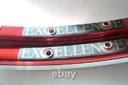 Ambrosio Excellence Team Edition 700C 36h Shiny Red balanced clincher rims x 2