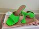 Amina Muaddi Lupita Green Mule Heels (it 39) Rare Bnwt