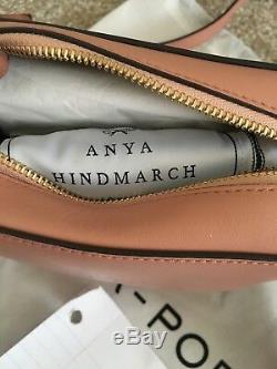 Anya Hindmarch Womens Smiley Happy Face Crossbody Bag. Special Edition Pink. Nwt