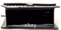 Arcadia Italian Designer Black Patent Leather Top Handle X-body Bag? Nwt