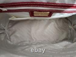 Arcadia Italian Designer Red Patent Leather Top Zip Dome Satchel Bag? Nwt