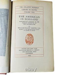 Atlantic Monthly Library Of Travel Italy Holland France 1907 Volumes 2, 3, 5