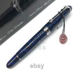 Aurora 88 Limited Edition 688 Sigaro Blue Marble 18K Flexible F nib Fountain Pen
