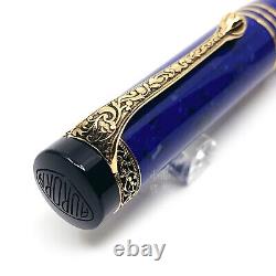 Aurora Internazionale Limited Edition 919 Blue Gold Trim 18K Fountain Pen