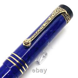 Aurora Internazionale Limited Edition 919 Blue Gold Trim 18K Fountain Pen