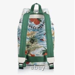 Authentic Gucci 13.5x8 Merveilleux Strawberry Nylon backpack Limited Ed NWT