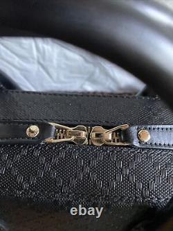 Authentic Gucci Black Diamante Leather 2 Ways Handbag