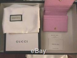 Authentic Gucci New Limited Edition Bosco Small Pink Wallet