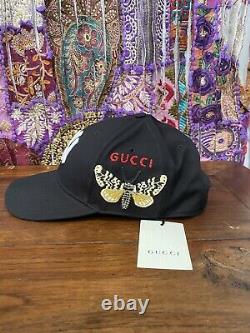 Authentic Gucci New York Yankees Black Baseball Cap 0/S Limited Edition NWT