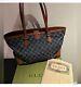 Authentic New Gucci Ophidia 631685 Blue/brown Gg Denim Canvas Shoulder Tote Bag