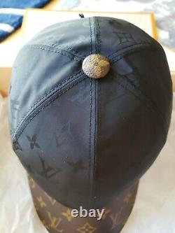 Authentic New Hat Cap Limited Edition Black Brown Monogram Size Medm, Adjustable