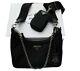 Authentic Prada Re-edition 2005 Shoulder Bag In Black (tessuto + Saffiano)