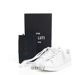 BERLUTI 1490$ Stellar Sneakers In White Braided Calf Leather
