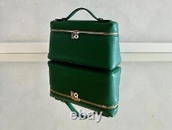 BNIB Loro Piana Extra Pocket L19 Vanity Pouch Crossbody Bag Forest Leaves Green