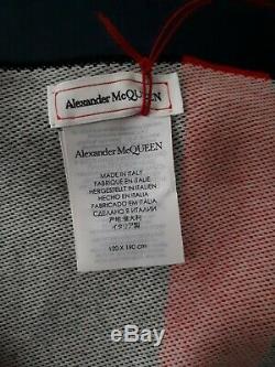 BNWT Alexander McQueen Skeleton Wool Shawl Scarf, RRP £625, Limited Edition