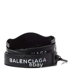 Balenciaga Classic City Black Arena Leather Logo Strap Satchel 505550