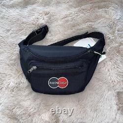 Balenciaga NWT Black/Red Runway Uniform Logo Explorer Fanny Pack Bum Belt Bag