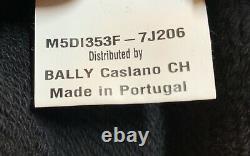 Bally Limited Edition Black Cotton Half Zip Sweater Size XL, Made in Portugal