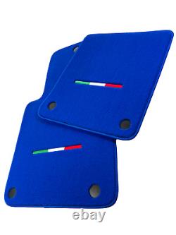 Blue Floor Mats For Ferrari 599 Coupe 2006-2012 Tailored Carpets Italy Edition
