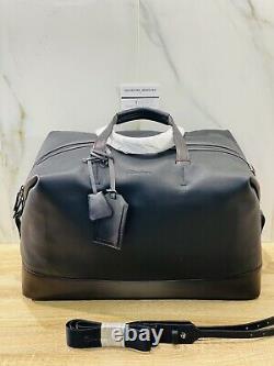 Borsone 48H In Pelle Santoni Nero Luxury Travel Bag Santoni Men Black Edition