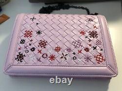 Bottega veneta Sumer Pink Embroidery Edition shoulder bag