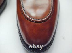 Brand New DI Bianco Luxury Chestnut Premium Calfskin Loafers Leather Sole 9,0