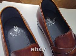 Brand New DI Bianco Luxury Chestnut Premium Calfskin Loafers Leather Sole 9,0