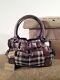 Burberry Authentic Limited Edition Shimmer Metallic And Pewter Check Handbag